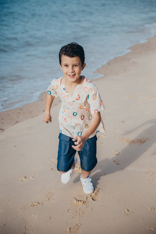 Flap Pocket Tencel Shorts for boys