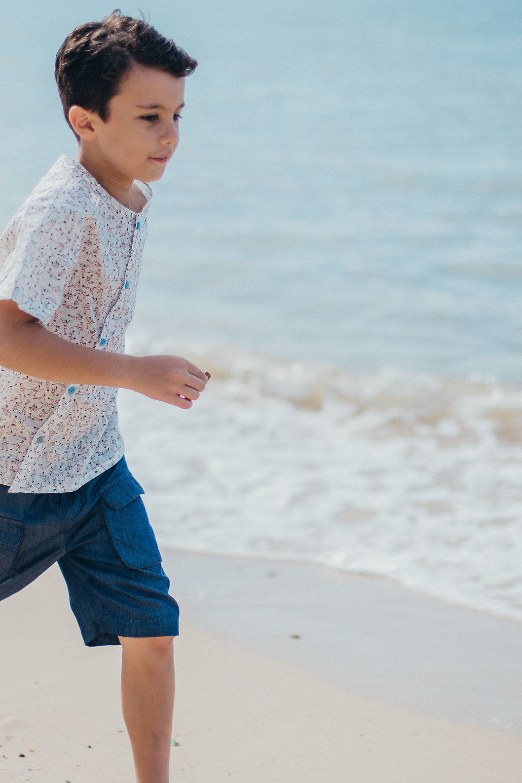 Flap Pocket Tencel Shorts for boys