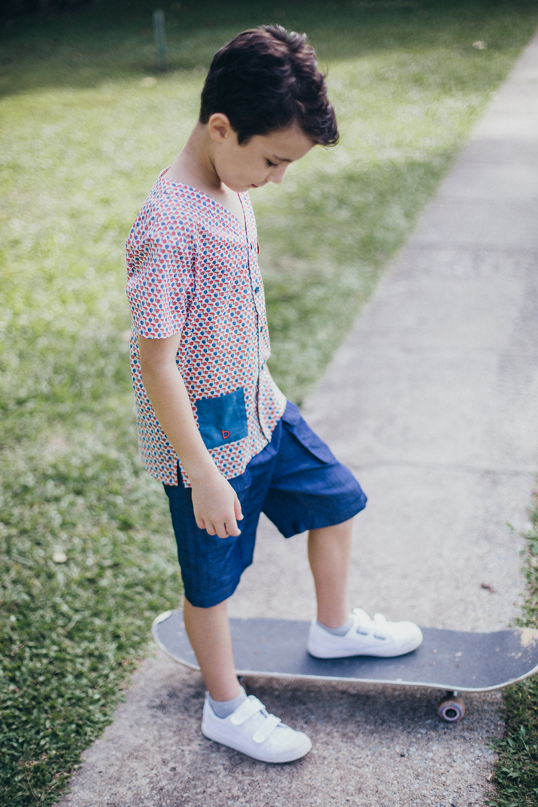 Flap Pocket Tencel Shorts for boys