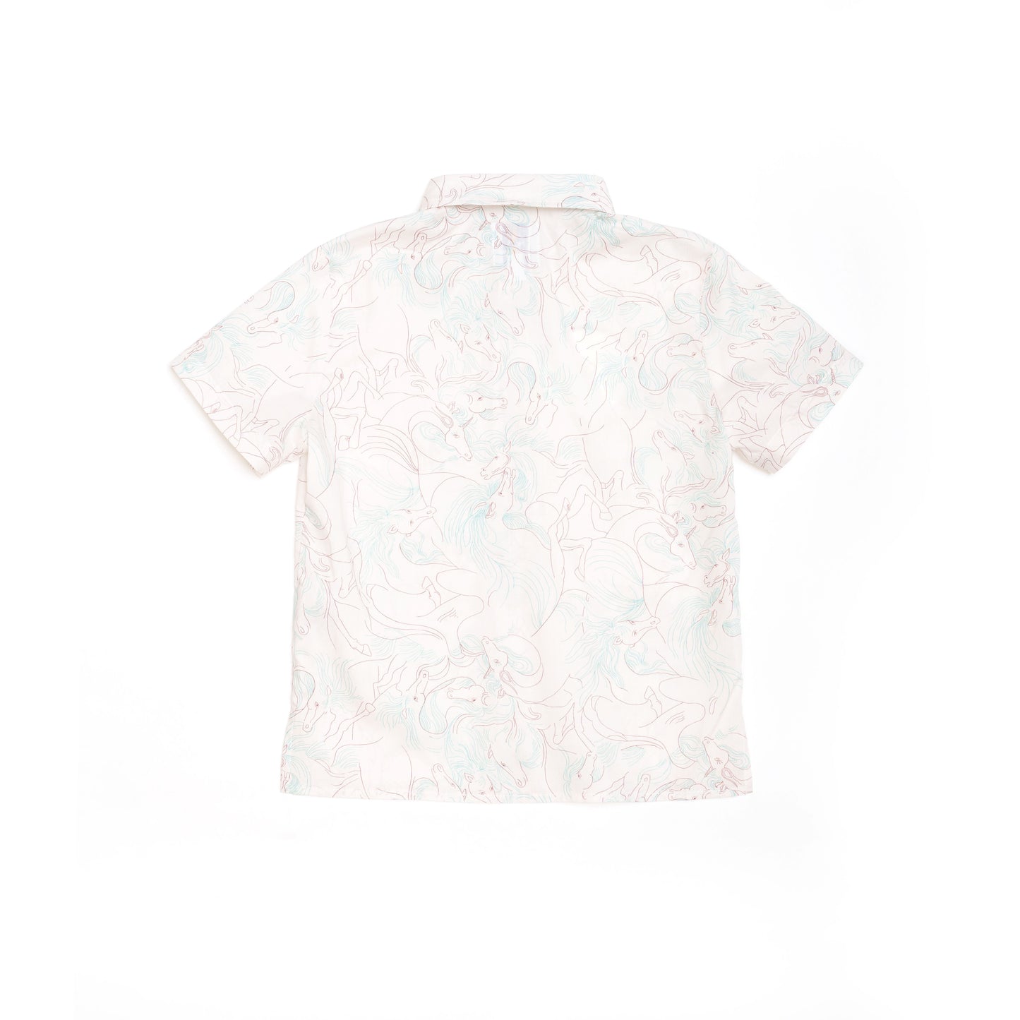 Naz Shirt for Boy — White Classic & Red Mandarin Collar