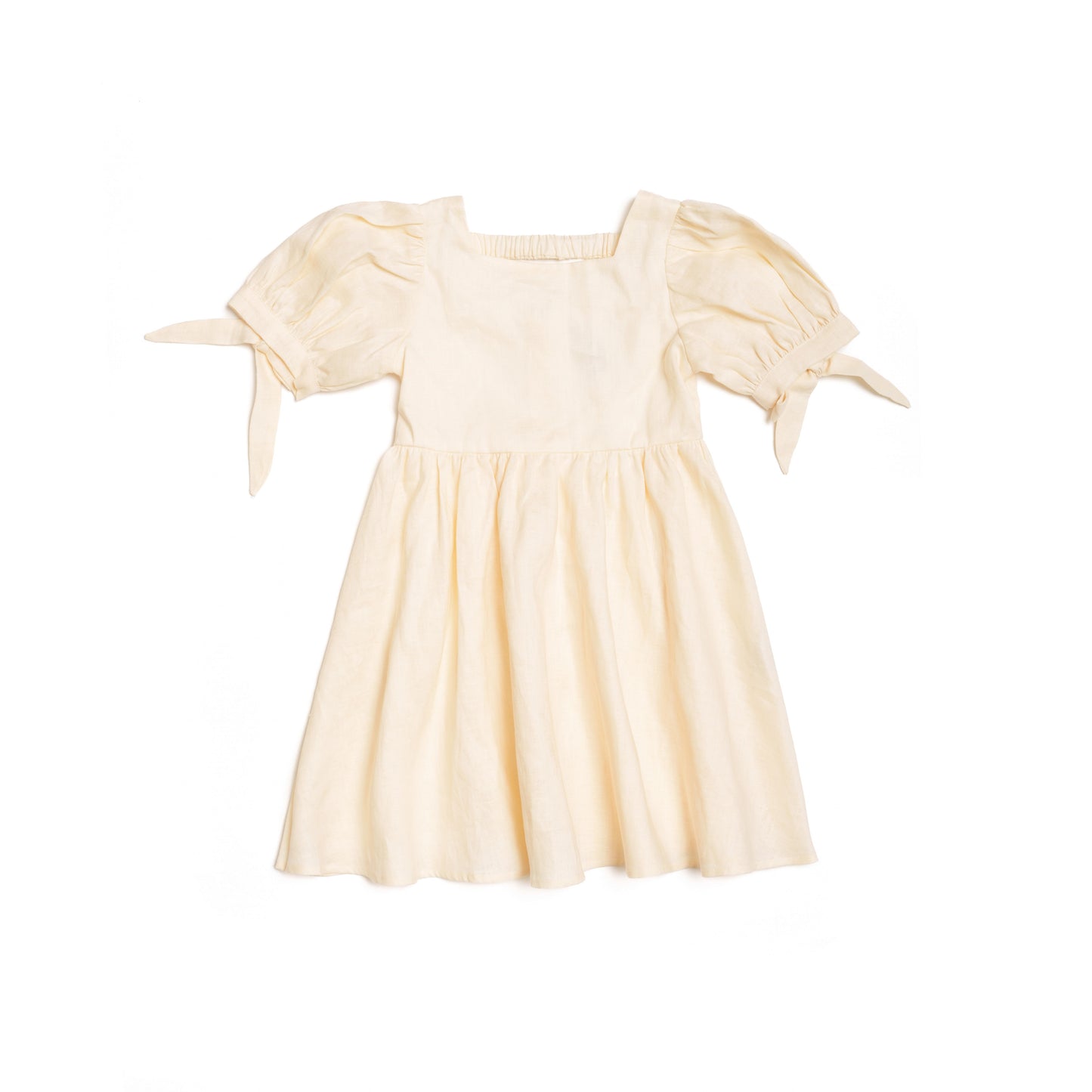 Ivory Linen Dress for Girl