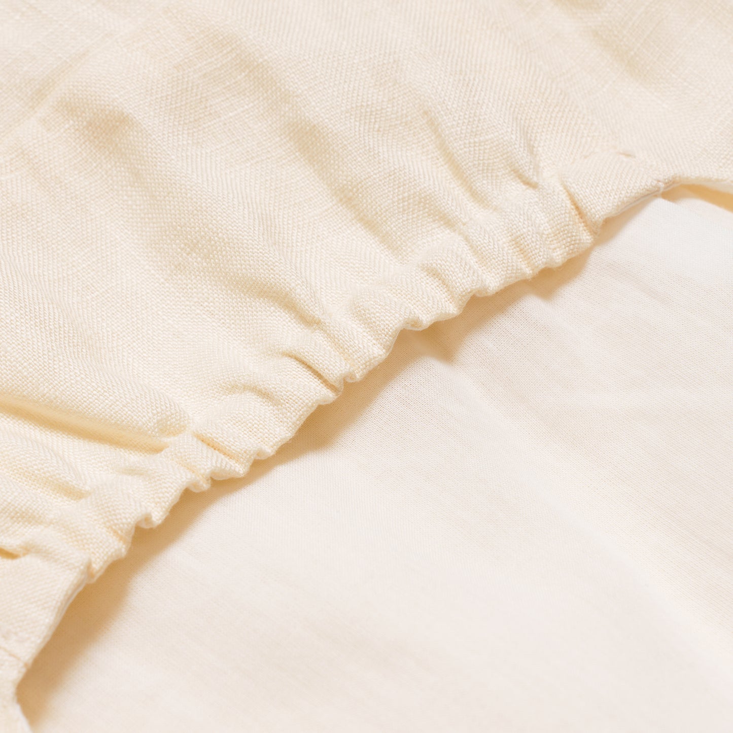 Ivory Linen Midi Dress for Lady