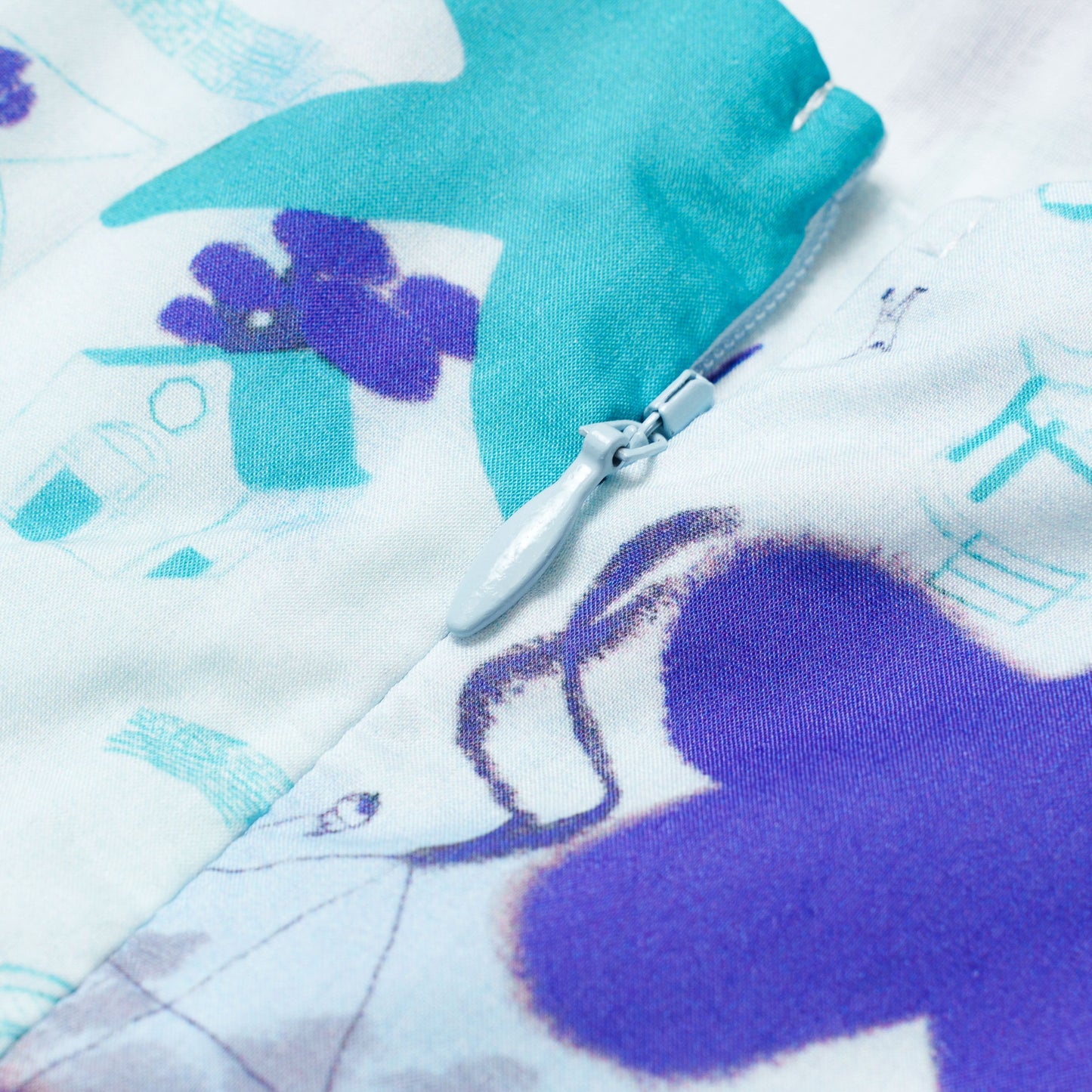 Sora Liberty Print Puff Sleeve Dress with Tie Sleeves for Girl