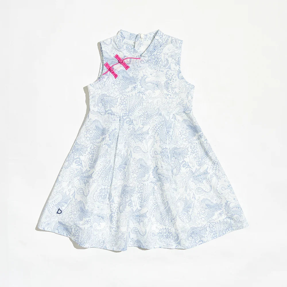 Delaney Dragon Sleeveless Cheongsam for girls
