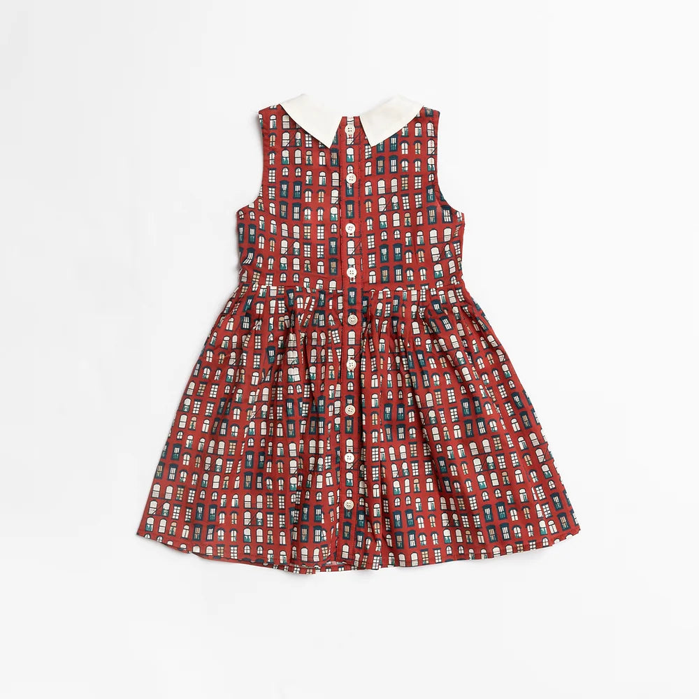 East Village White Collar Dress for girl