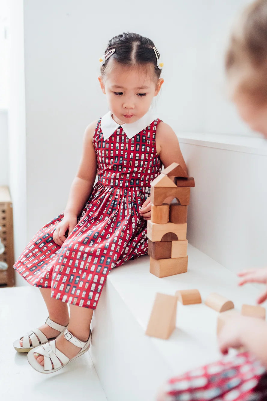 East Village White Collar Dress for girl
