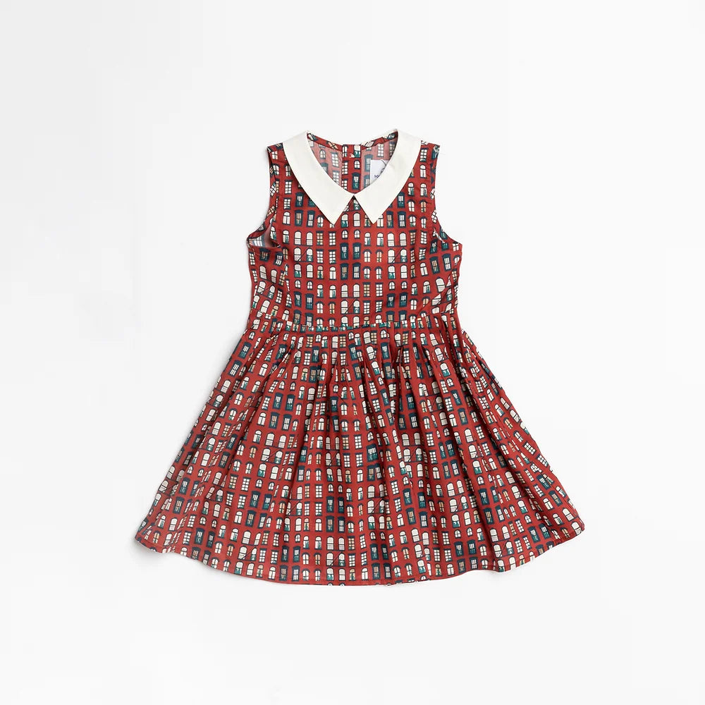 East Village White Collar Dress for girl