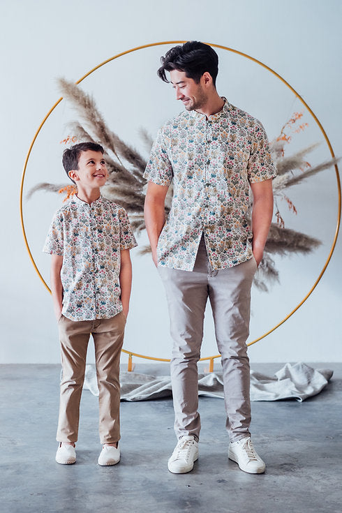 Floris Mandarin Collar Shirt for men