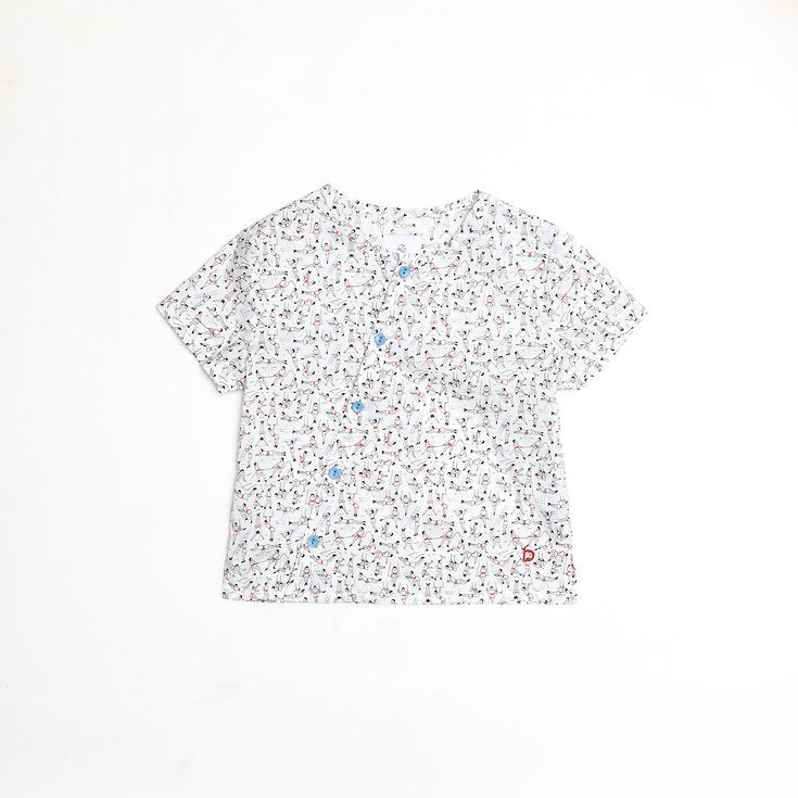 Gymnasium Oblique Button Shirt for boy