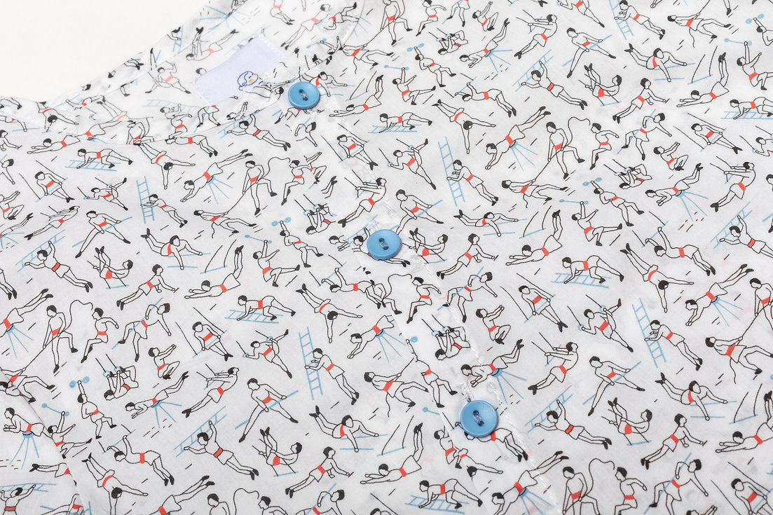 Gymnasium Oblique Button Shirt for boy