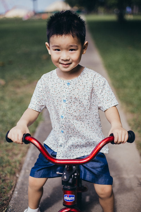 Gymnasium Oblique Button Shirt for boy