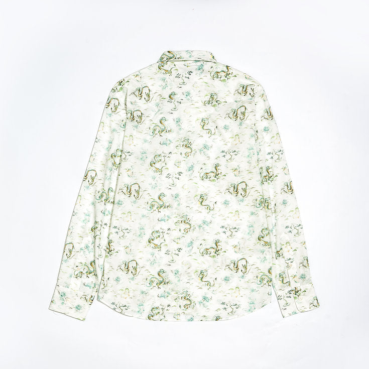 Jade Dragon Long Sleeve Shirt for Men