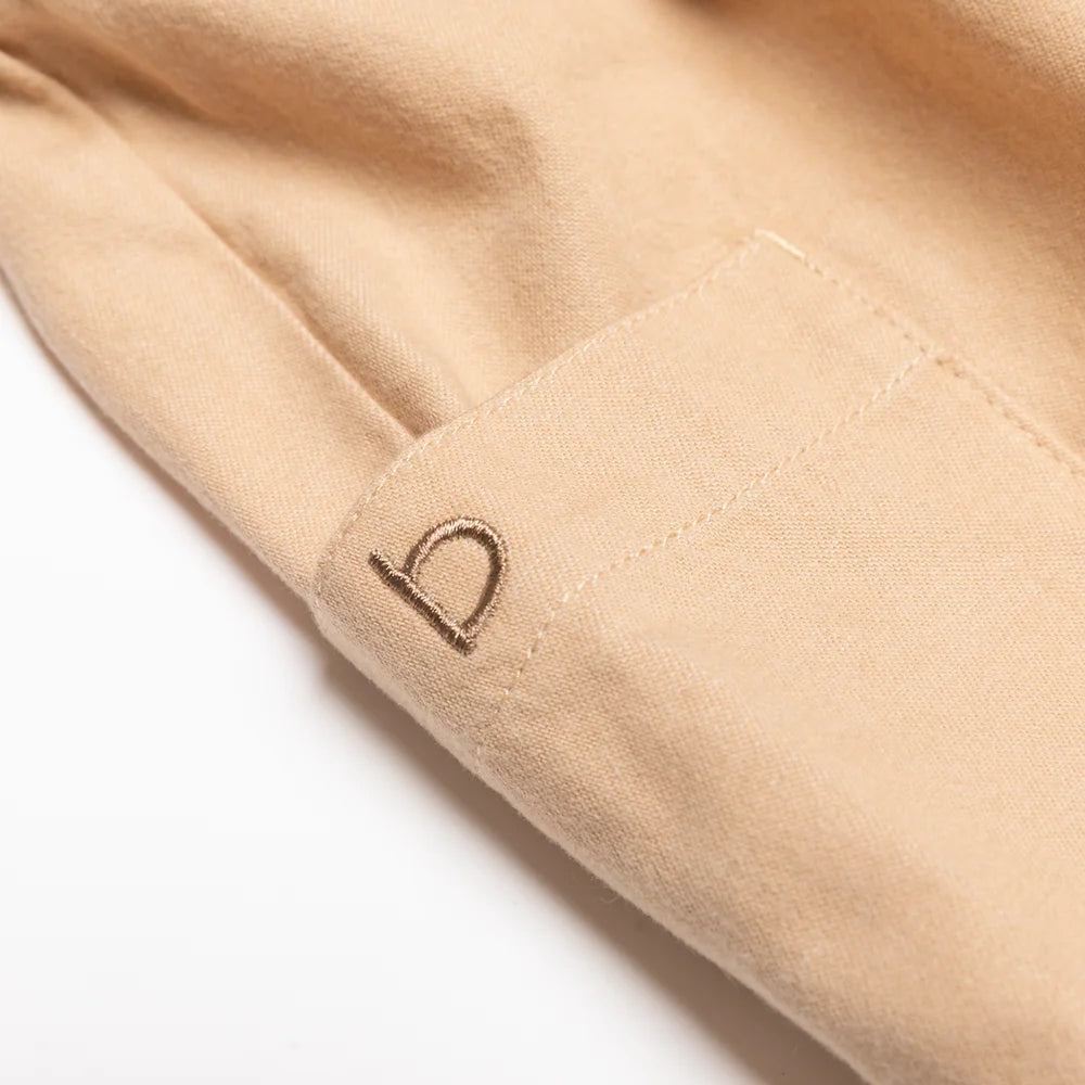 Khaki organic cotton shorts