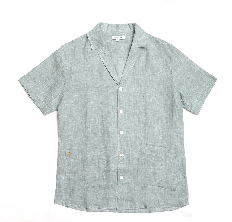 Noah Cuban collar linen shirt