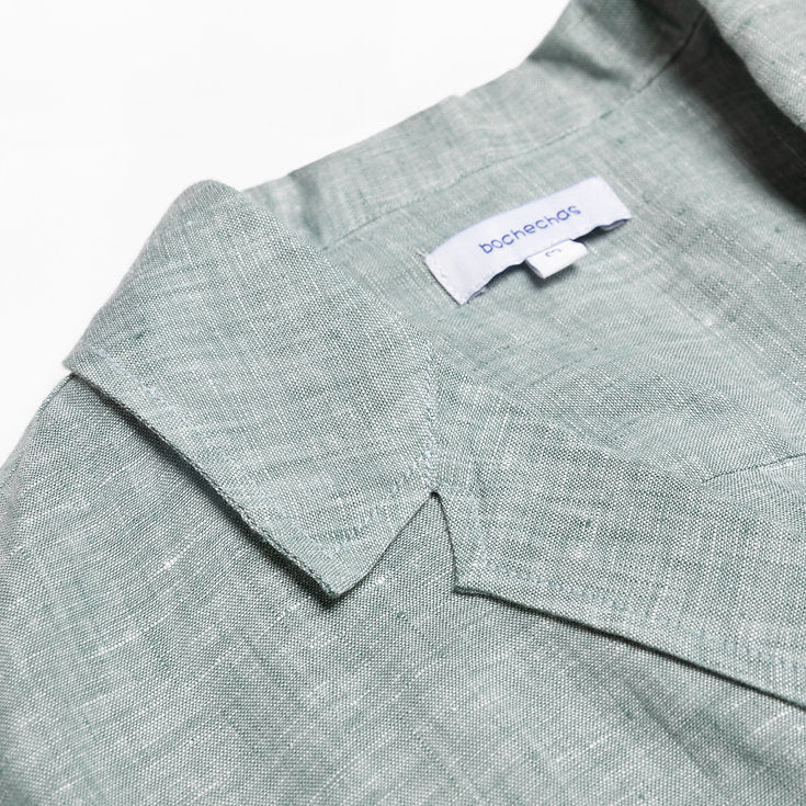 Noah Cuban collar linen shirt