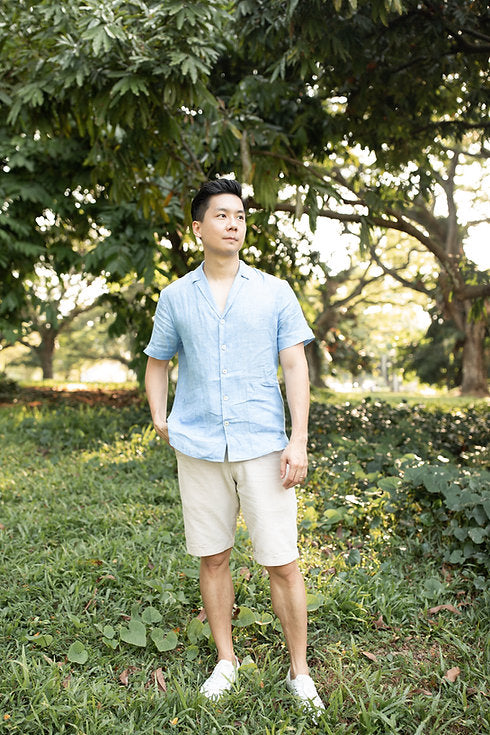 Noah Cuban collar linen shirt