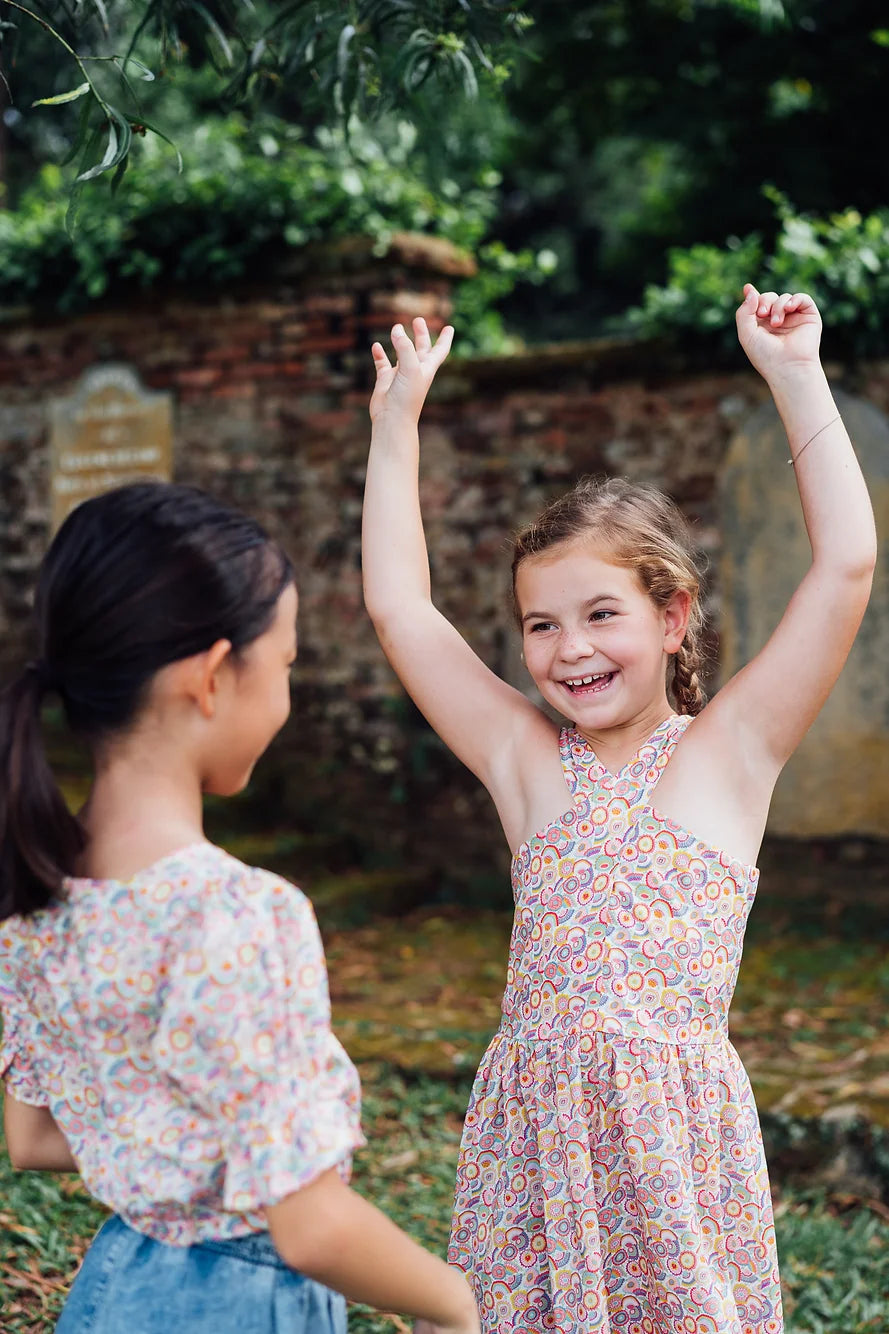 Origami Cross Front Dress for Girls