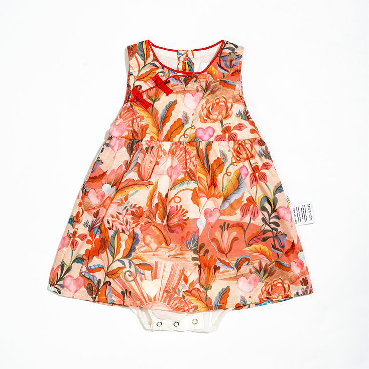 Queen of Hearts Onesie Dress for Baby Girls