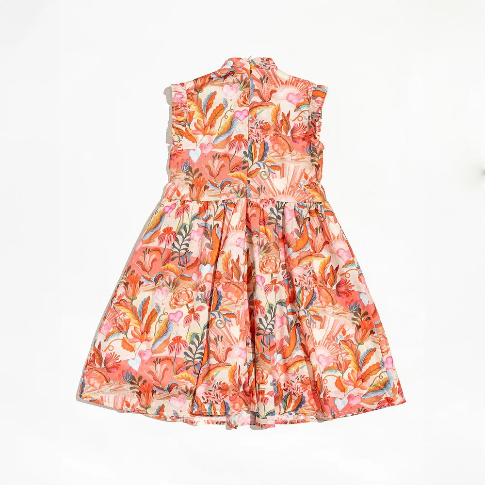 Queen of Hearts Ruffled Cheongsam for girls