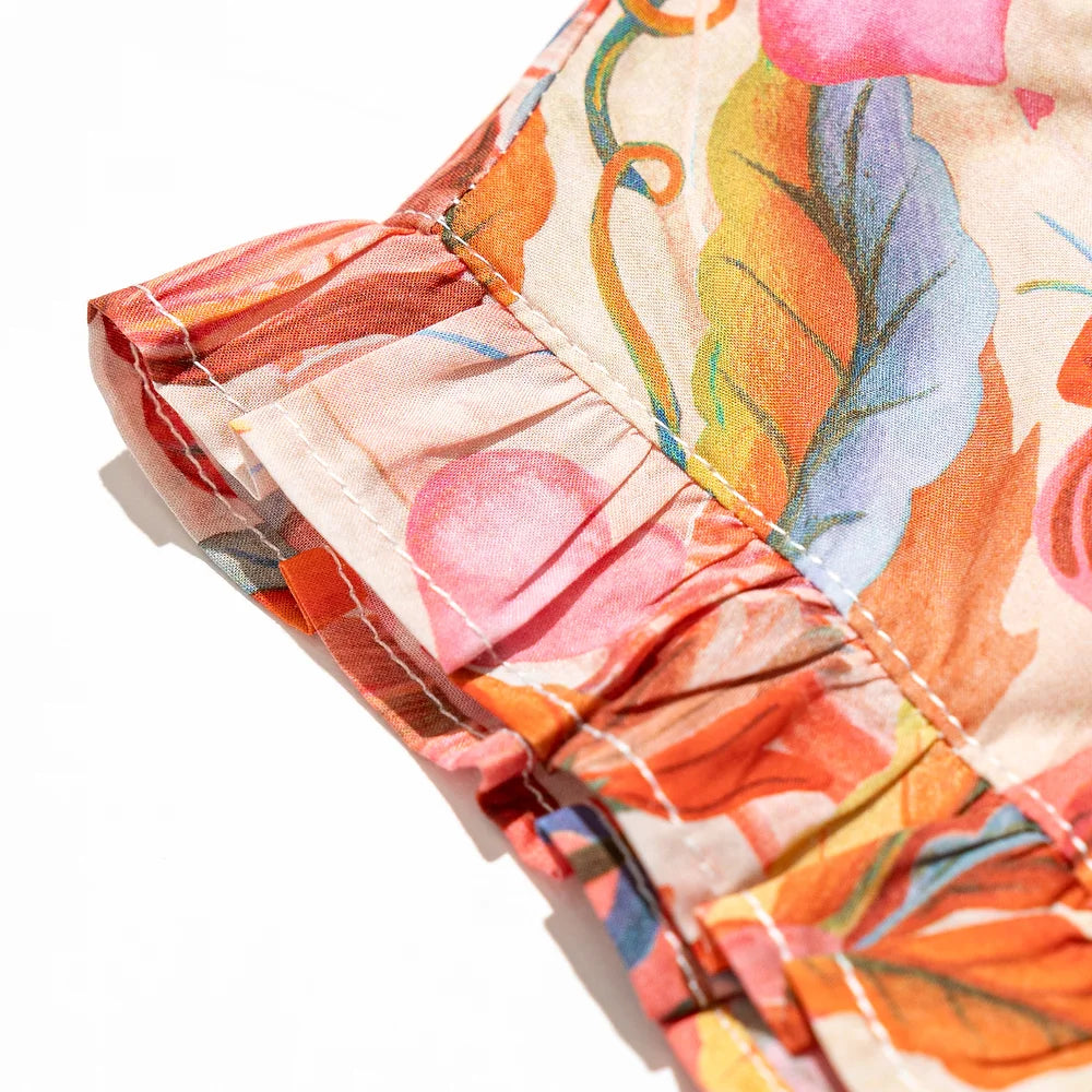 Queen of Hearts Ruffled Cheongsam for girls