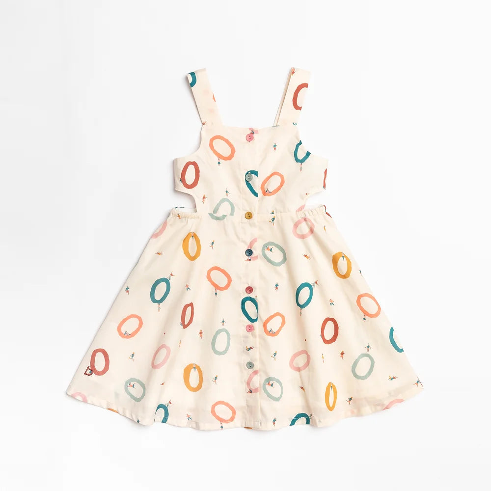 Winning Ring Side Cut-out Dress for girls