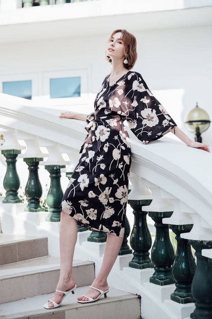 Poppy Bloom Lady Kimono Dress