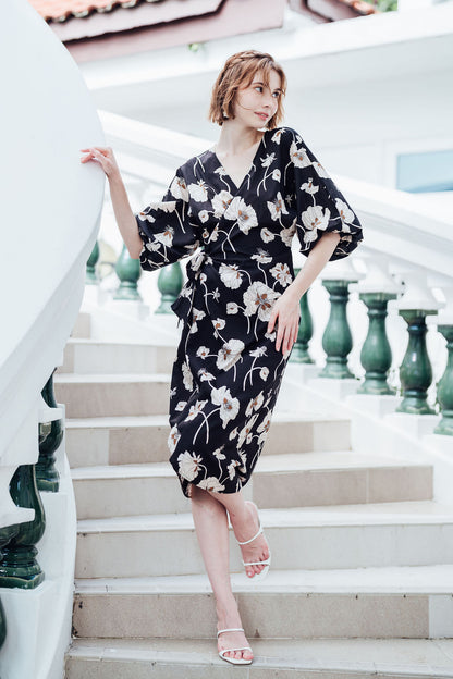 Poppy Bloom Lady Kimono Dress