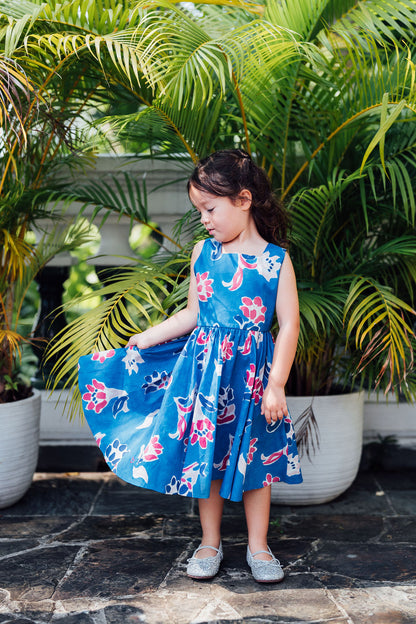 Fleur Mural Cross-Back Dress for Girl