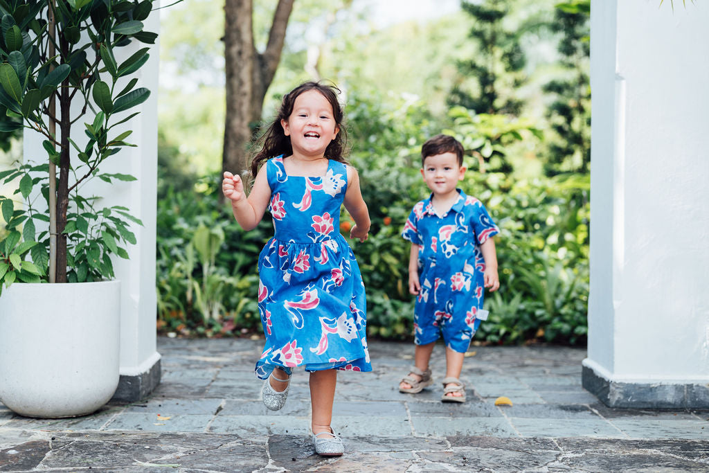 Fleur Mural Cross-Back Dress for Girl