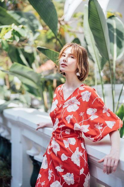 Poppy Bloom Lady Kimono Dress