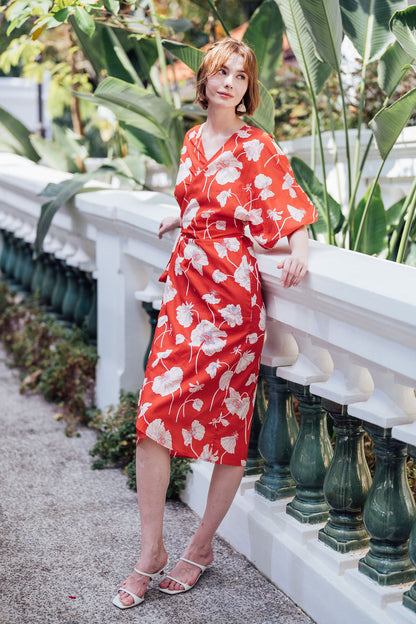 Poppy Bloom Lady Kimono Dress
