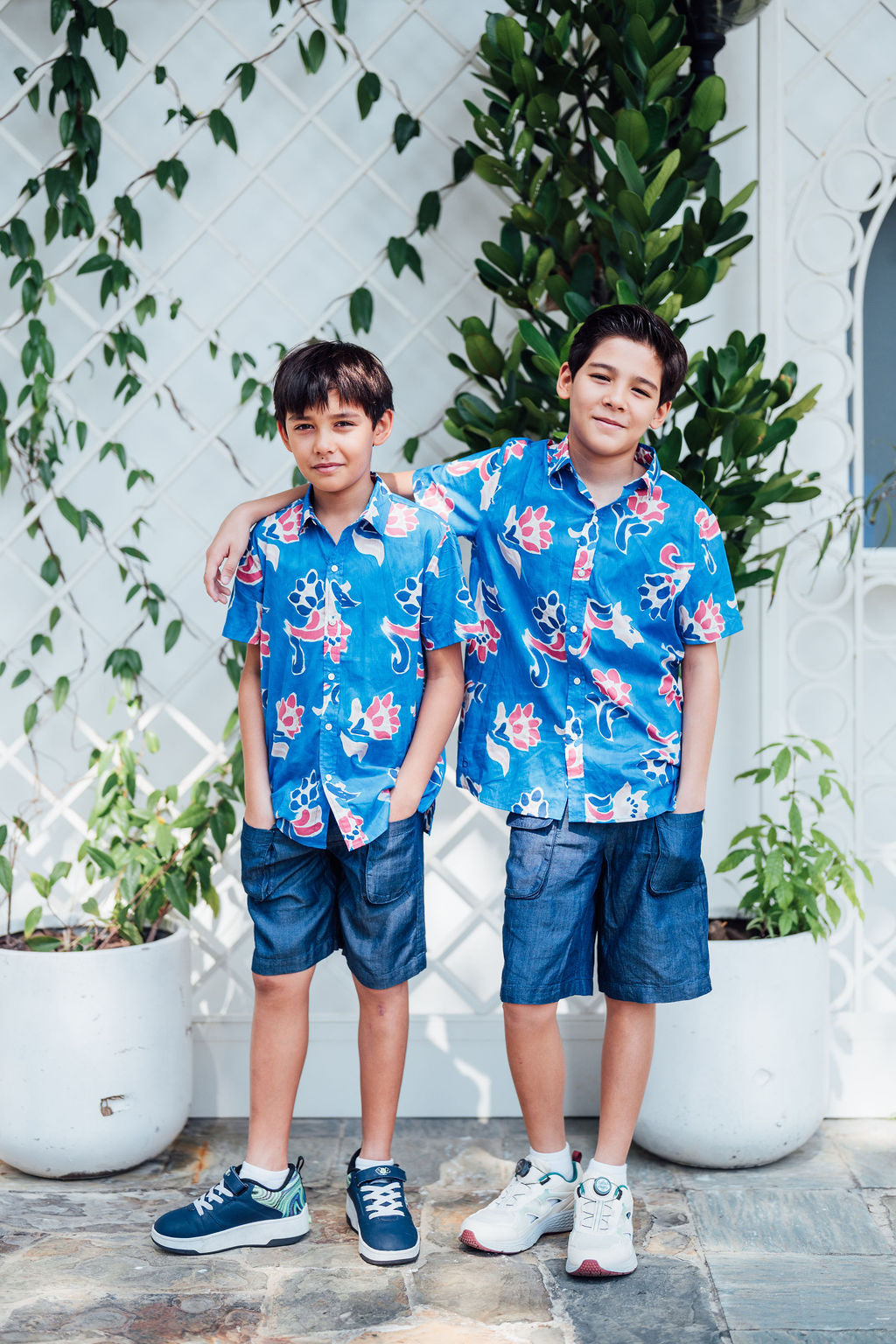 Fleur Mural Short Sleeve Shirt for Boys