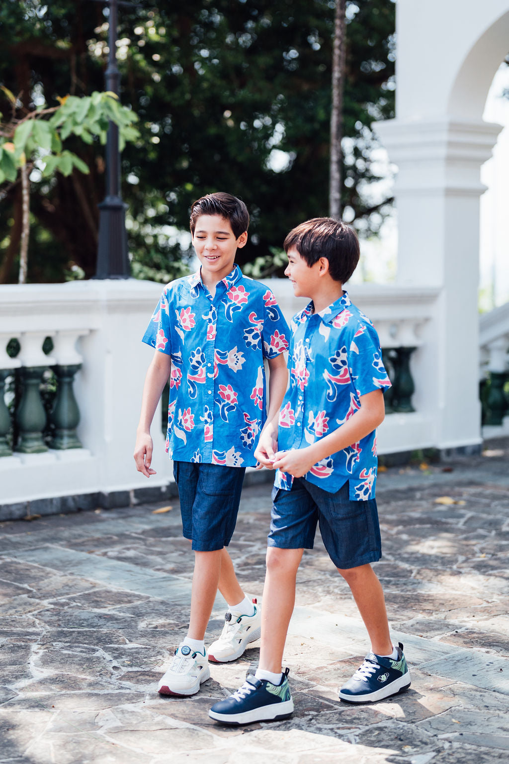 Fleur Mural Short Sleeve Shirt for Boys