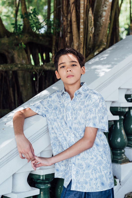 Geraldine Mono Short Sleeve Shirt for Boy