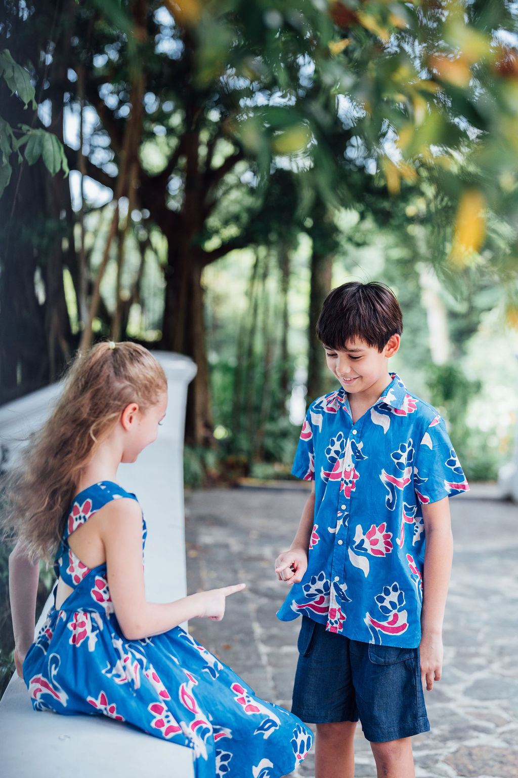 Fleur Mural Short Sleeve Shirt for Boys