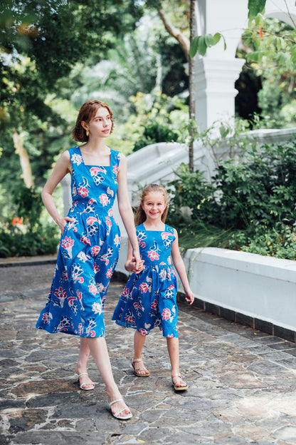 Fleur Mural Cross-Back Dress for Girl