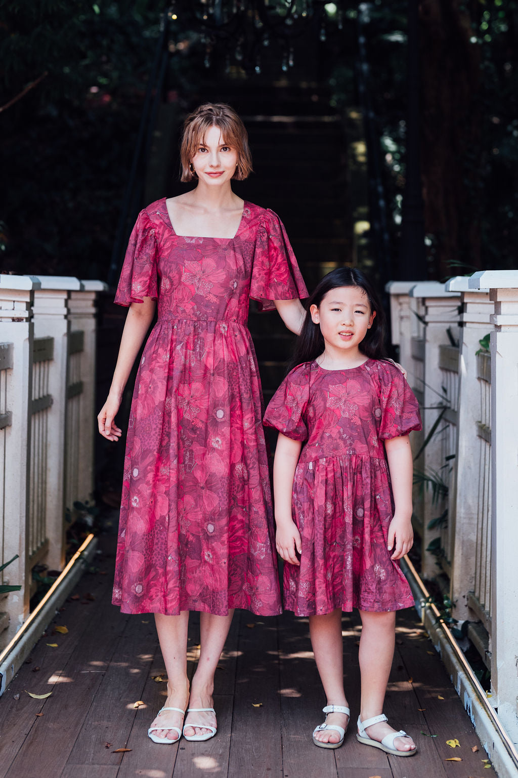 Rosy Floral Dress for Girl