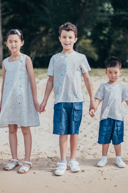 Flap Pocket Tencel Shorts for boys