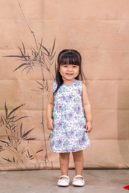 Floral Wonderland Onesie Dress for Baby Girls
