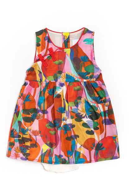 Lotus Onesie Dress for Baby Girls