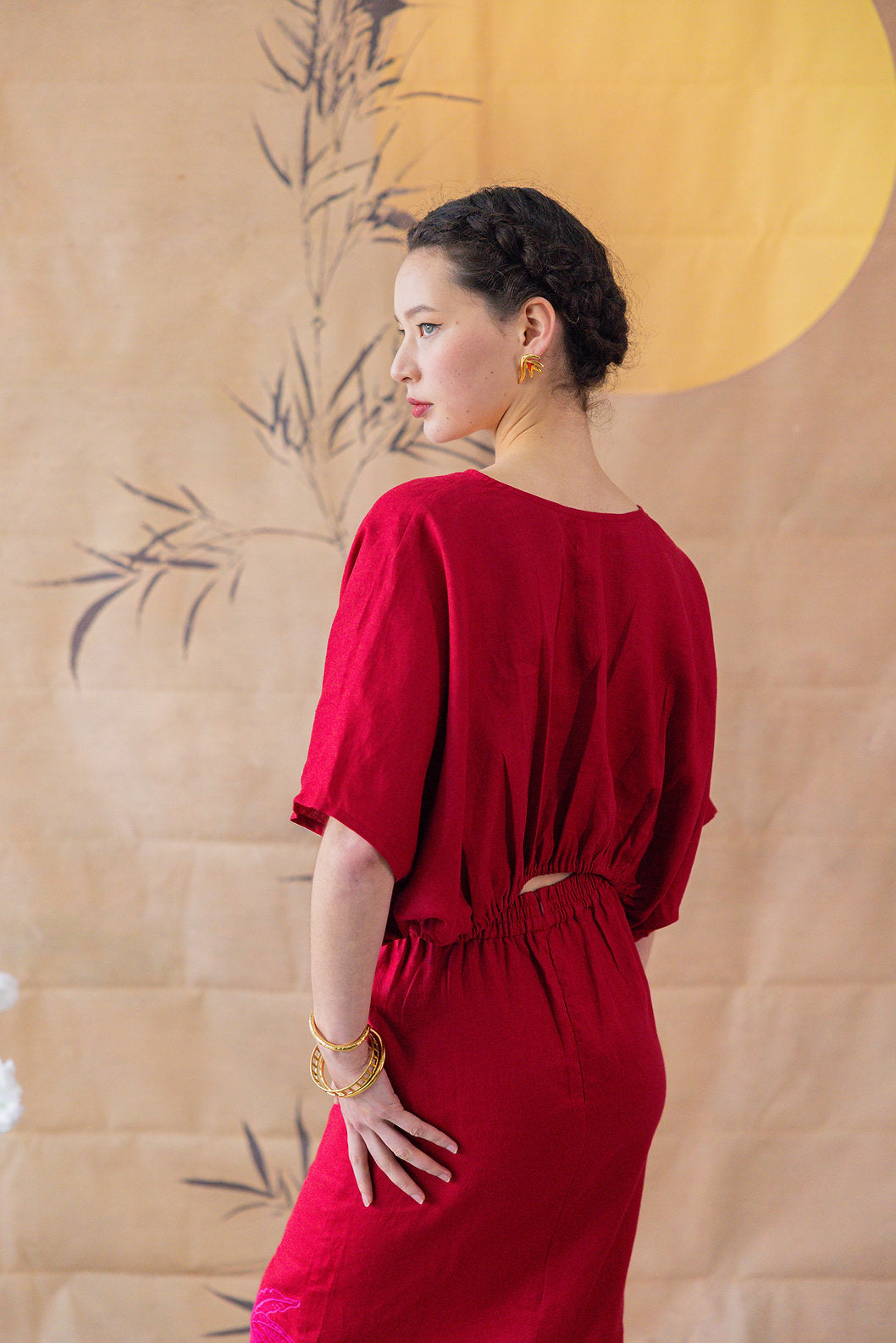 Ruby Embroidery Linen set for Ladies