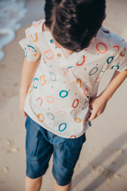 Flap Pocket Tencel Shorts for boys