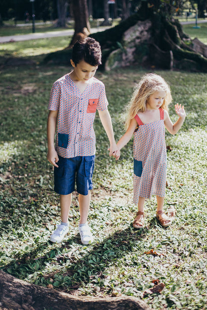 Flap Pocket Tencel Shorts for boys