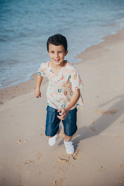 Flap Pocket Tencel Shorts for boys