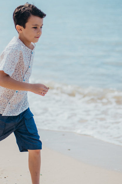 Flap Pocket Tencel Shorts for boys