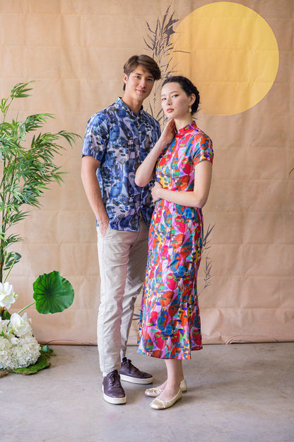 Lotus Cheongsam for ladies - Pink