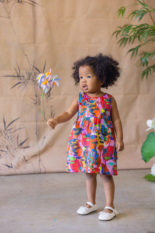 Lotus Onesie Dress for Baby Girls