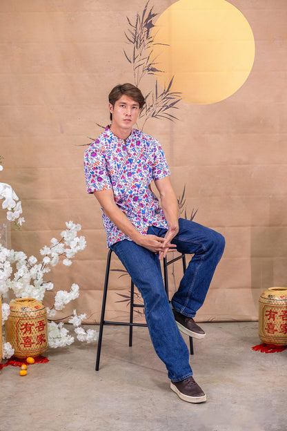 Mabelle Mandarin Collar Shirt for Men