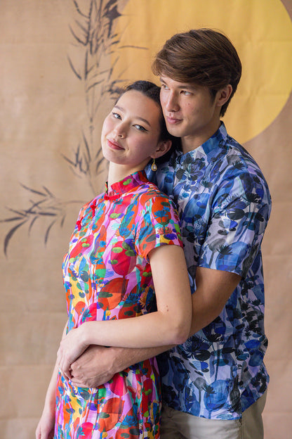 Lotus Cheongsam for ladies - Pink