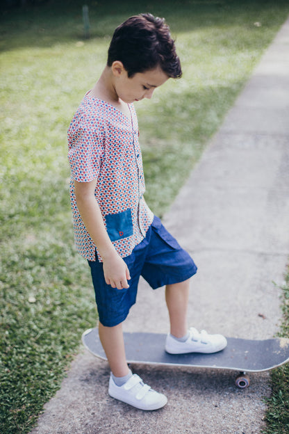 Flap Pocket Tencel Shorts for boys
